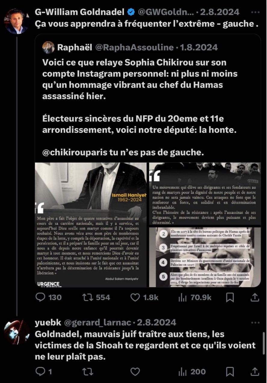 Propos Antisemite par Gérard Larnac