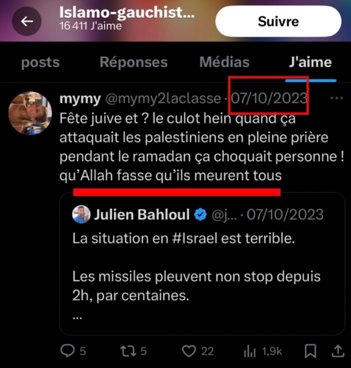 Propos Antisemite par Hakim Mellah