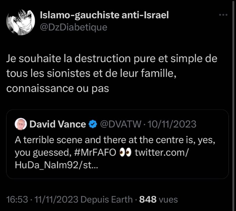 Propos Antisemite par Hakim Mellah