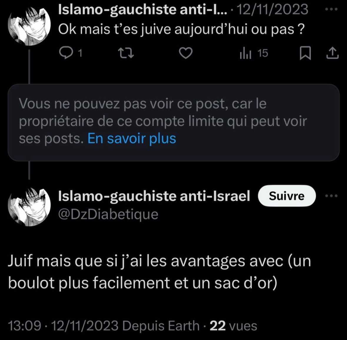 Propos Antisemite par Hakim Mellah