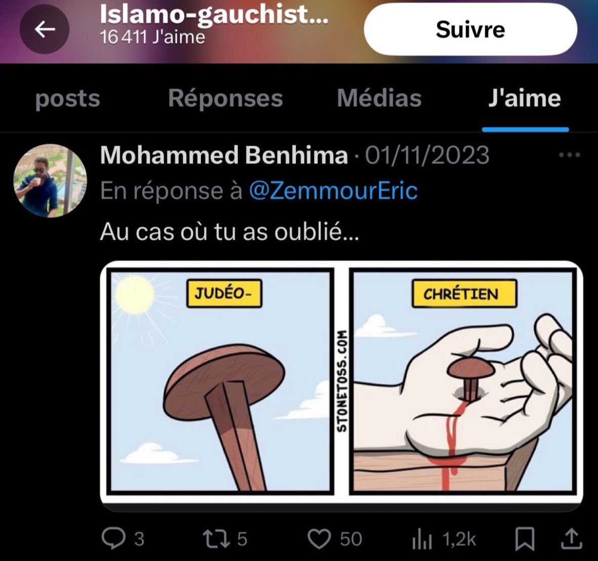 Propos Antisemite par Hakim Mellah