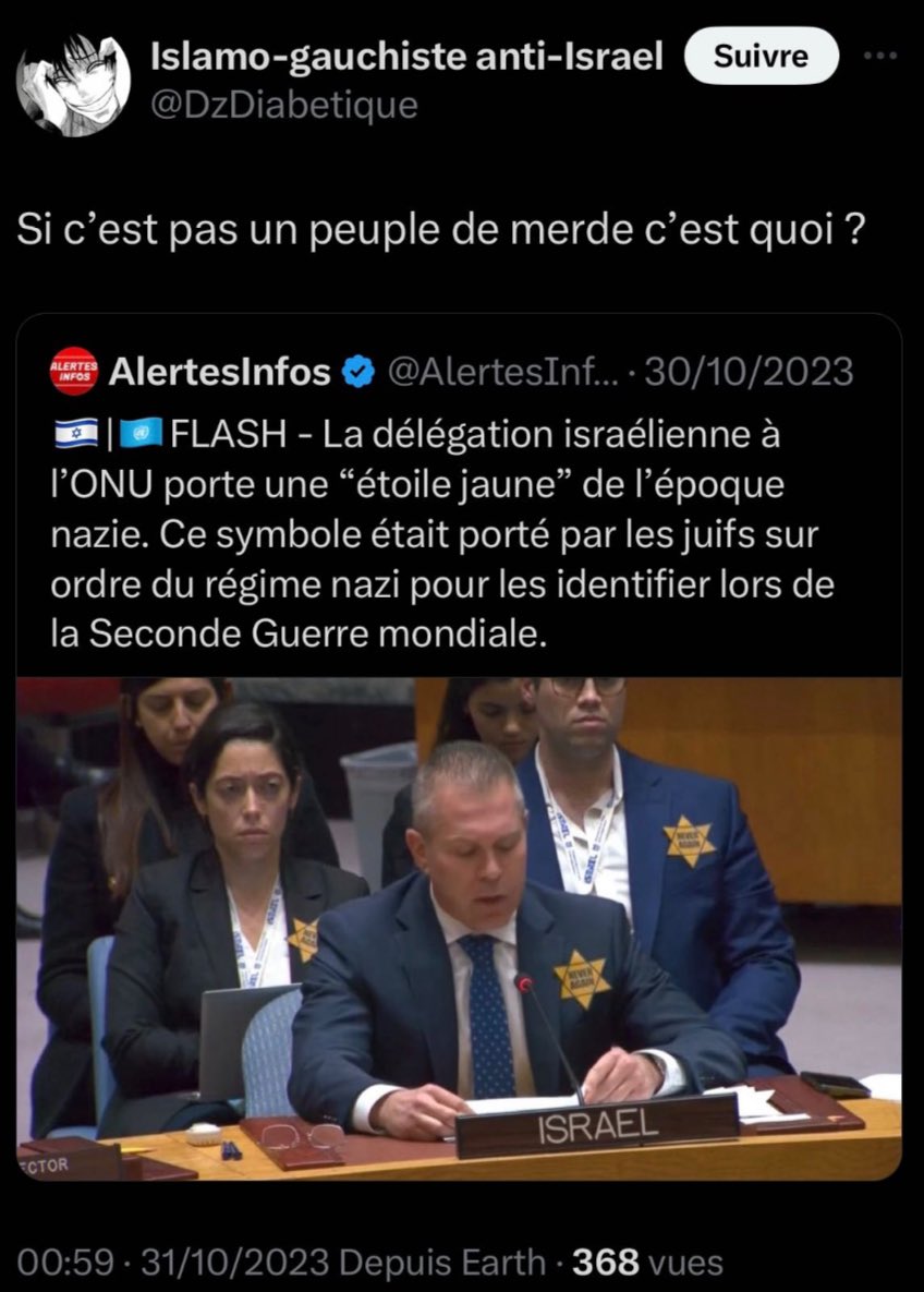 Propos Antisemite par Hakim Mellah
