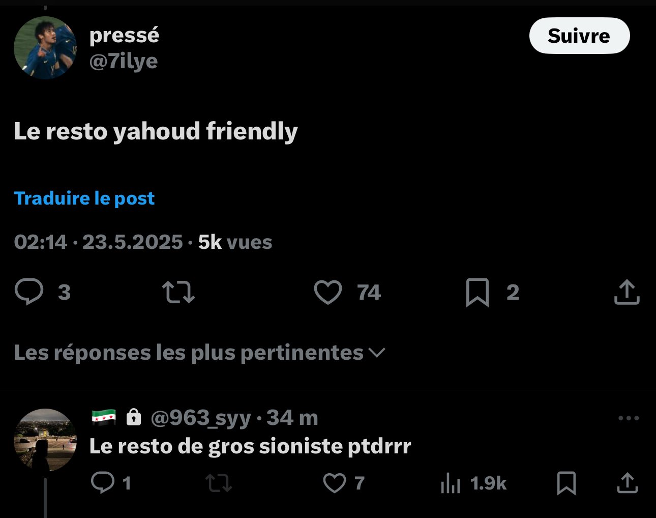 Propos Antisemite par Mohamad-Bassem Tawachi