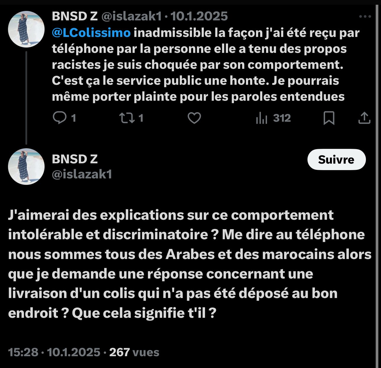 Propos Antisemite par Zakiaa Bensaid
