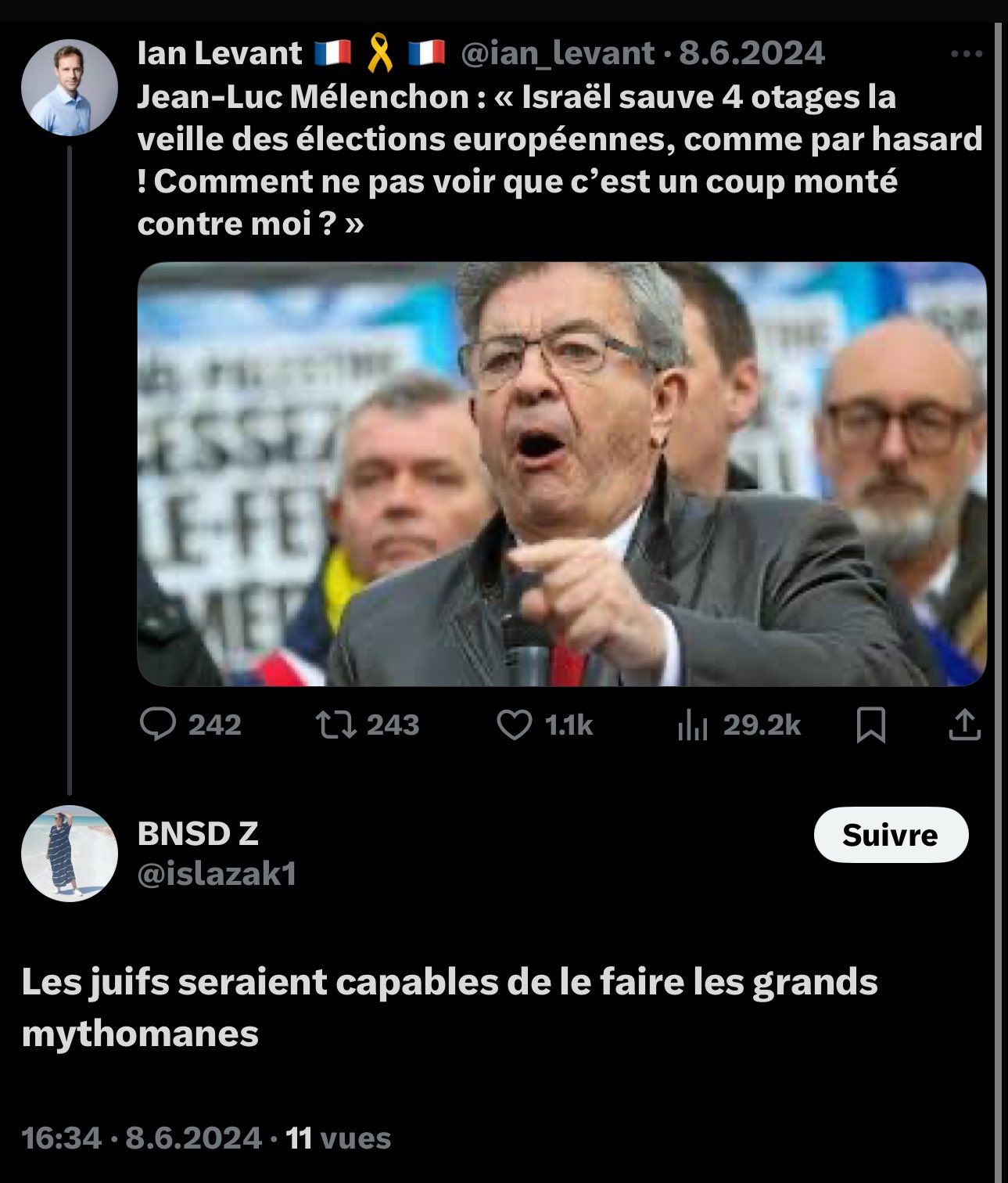 Propos Antisemite par Zakiaa Bensaid